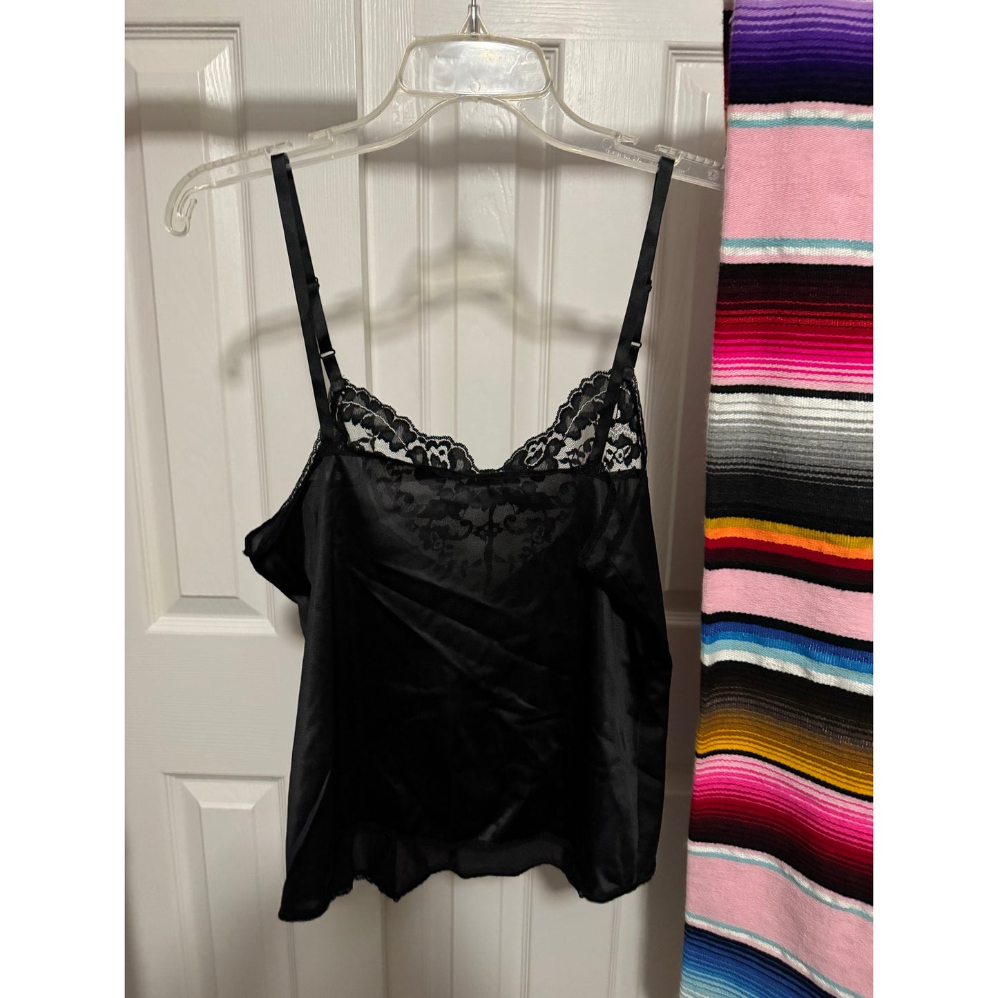 Vasserette Strappy Lacey Black Lingerie/Slip Top