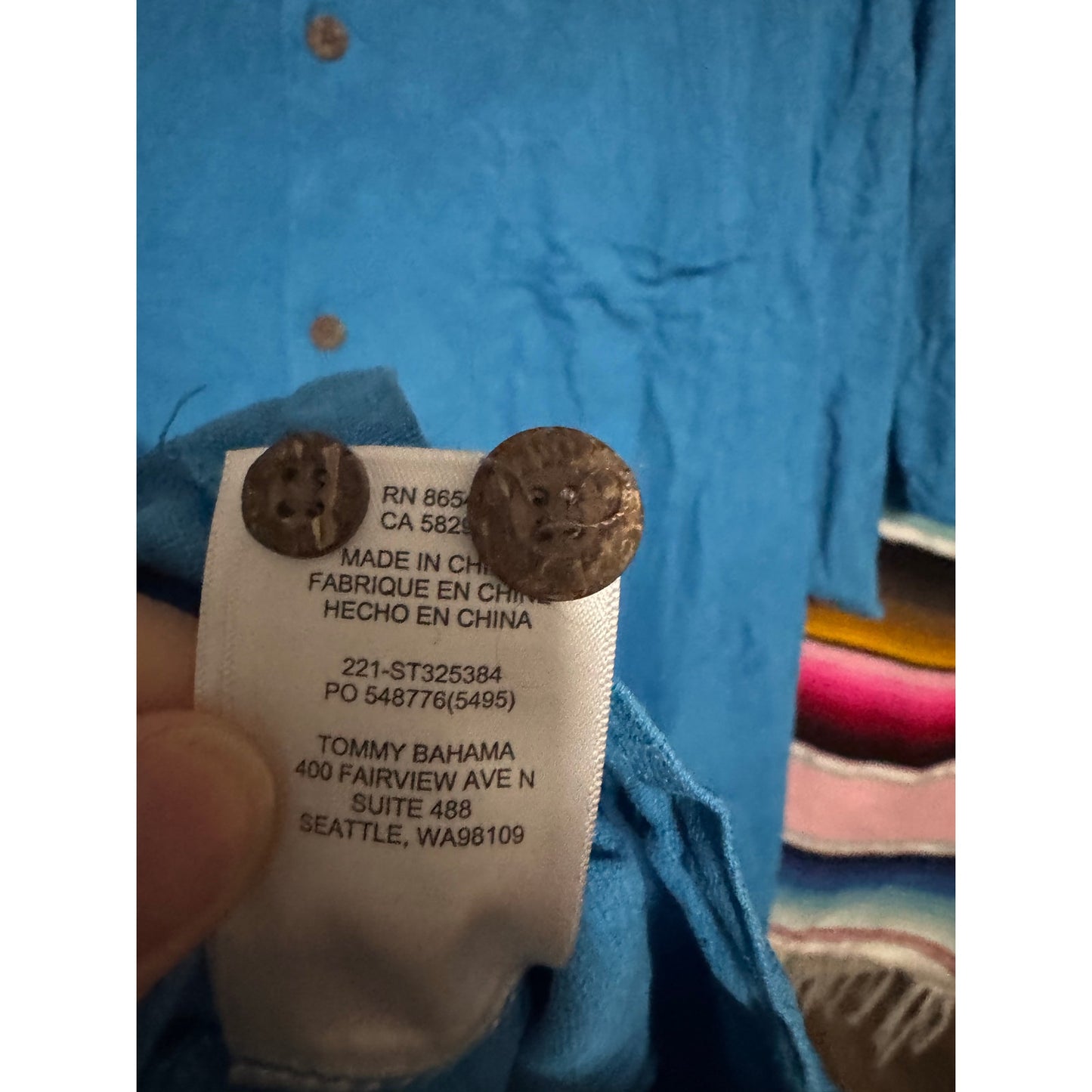 Tommy Bahama 100% Silk Short Sleeve Button Up