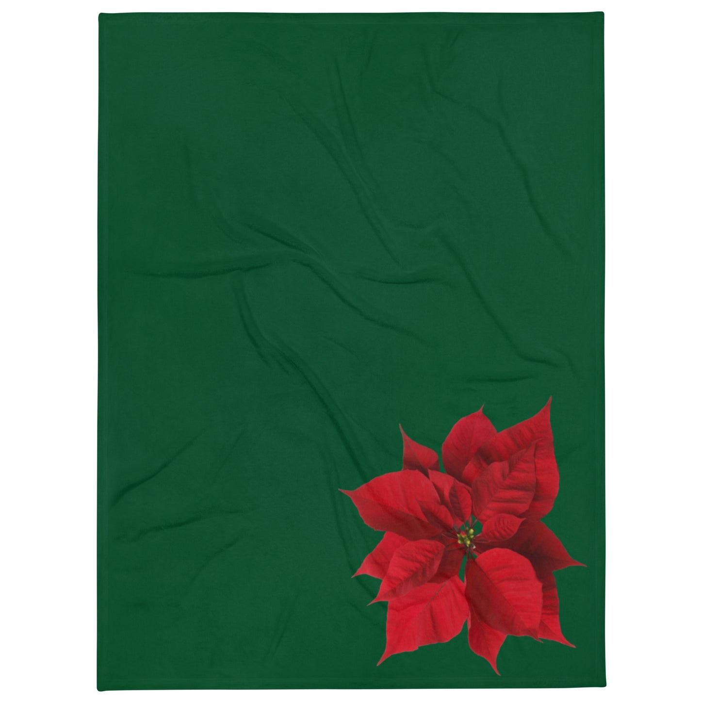 Festive Poinsettia Throw Blanket - Noche Buena - Christmas - Holidays