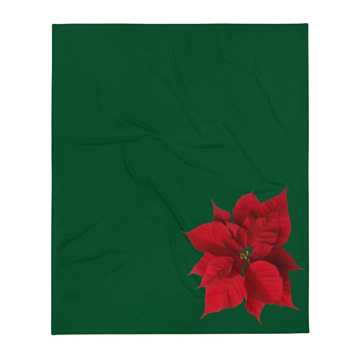 Festive Poinsettia Throw Blanket - Noche Buena - Christmas - Holidays
