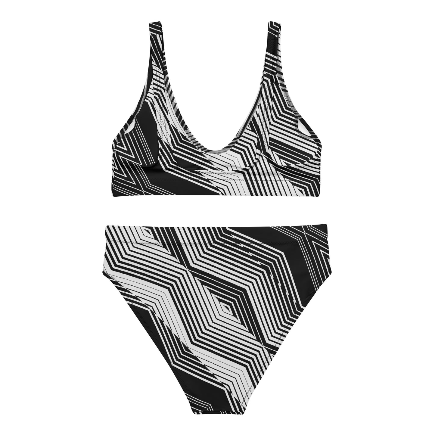 Geometric Recycled high-waisted bikini - previously $54.95