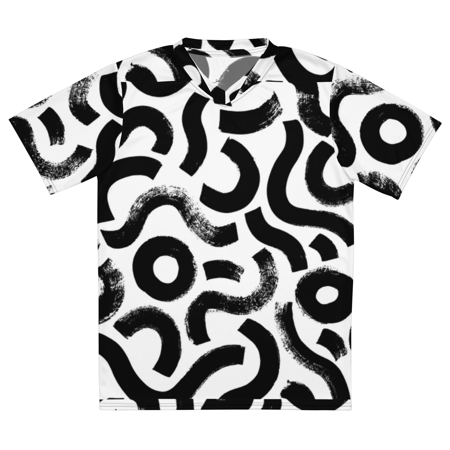 Organic Black & White Recycled unisex sports jersey