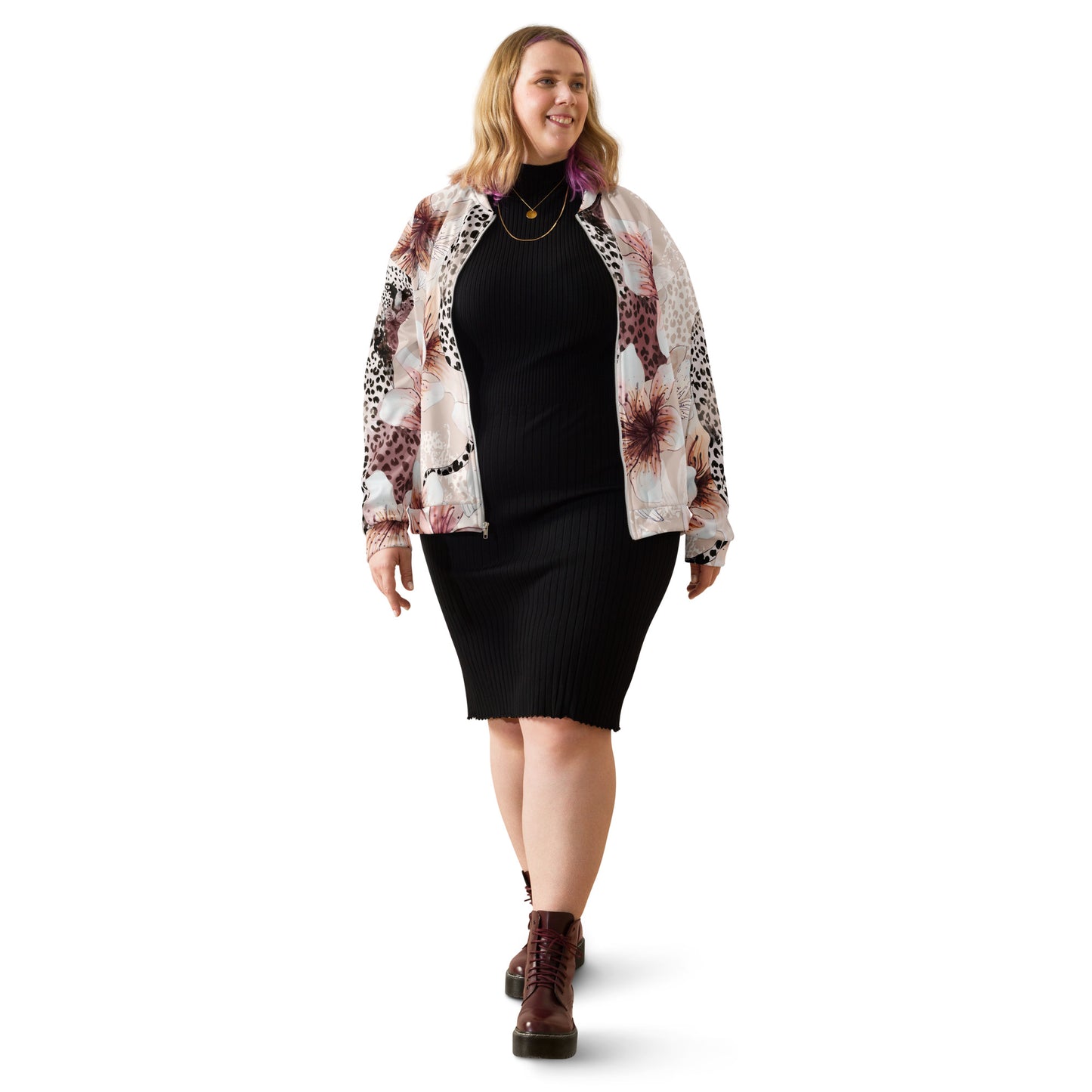 Grown and Sexy Pastel Floral - Unisex Bomber Jacket