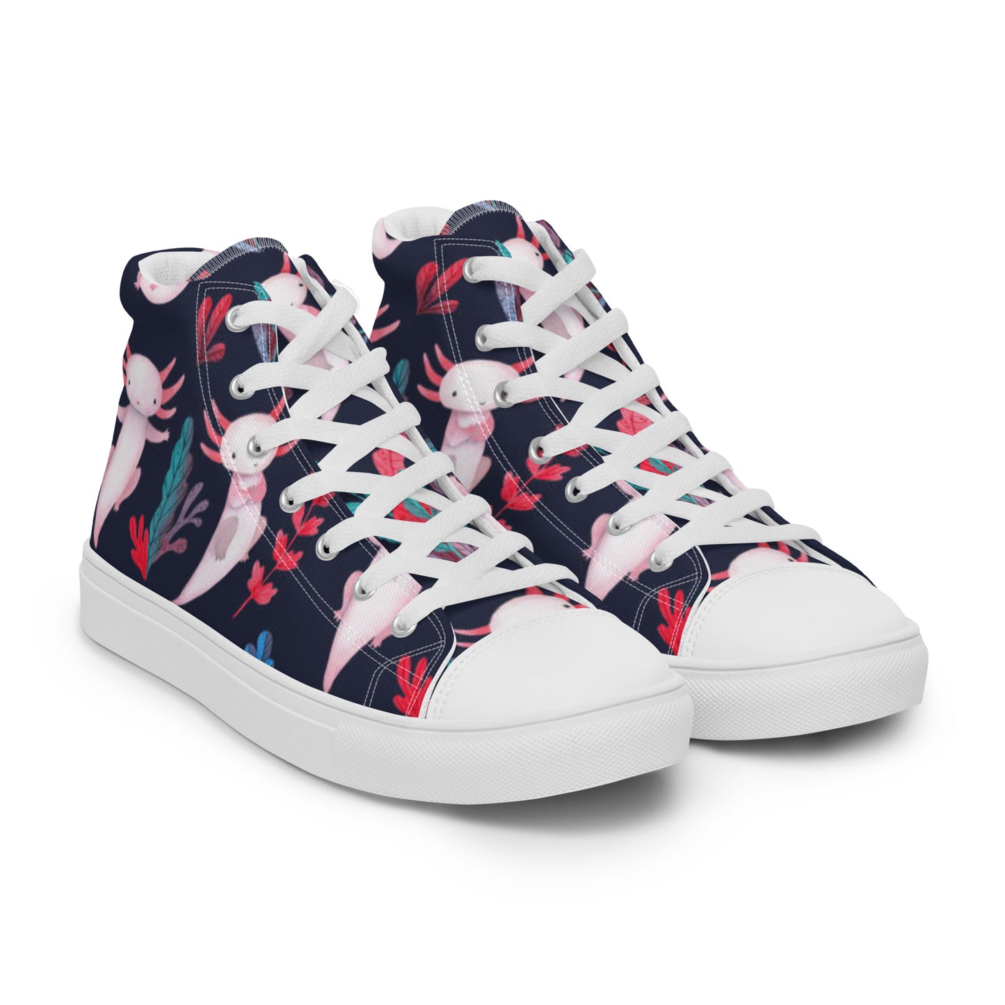 Axolotl Men’s high top canvas shoes