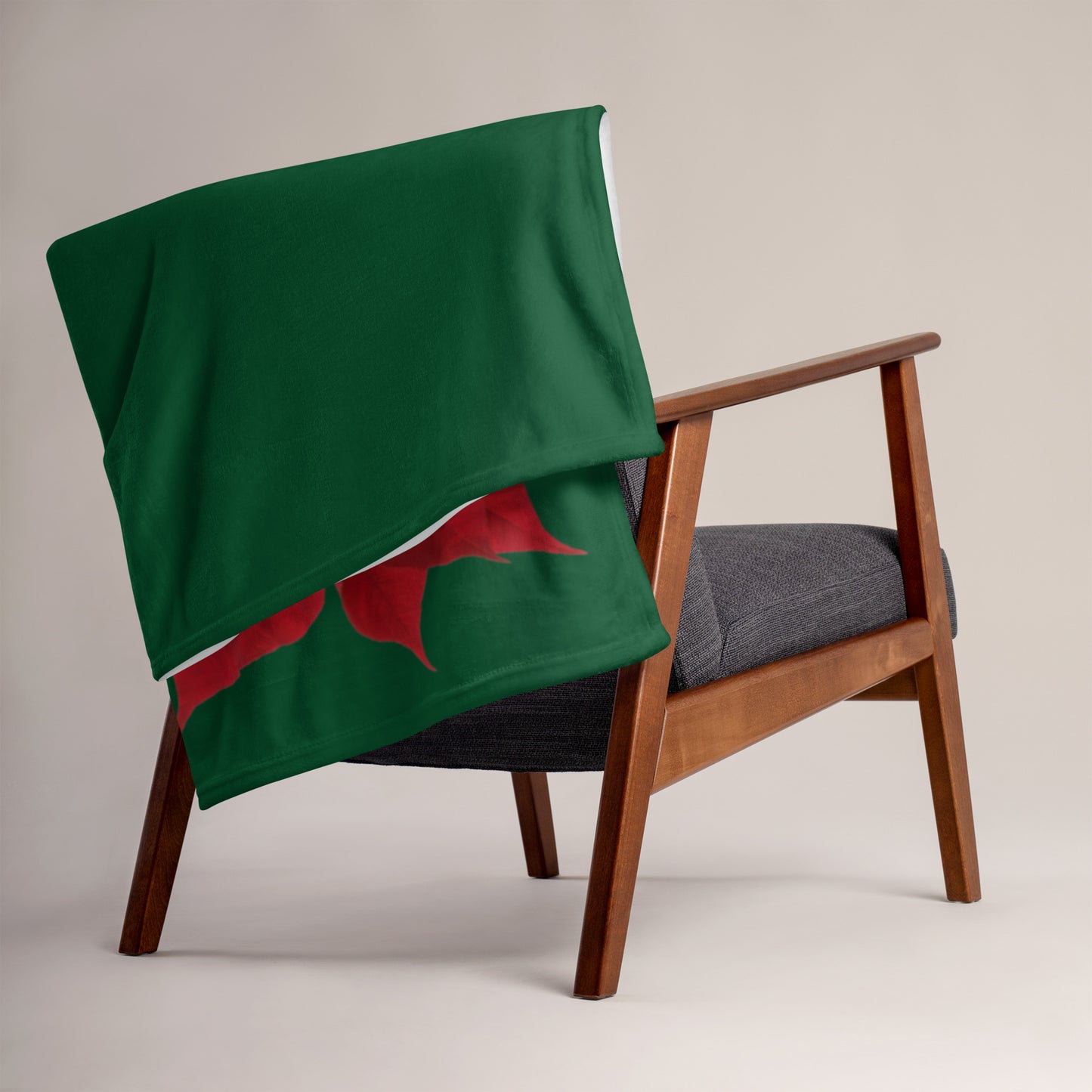 Festive Poinsettia Throw Blanket - Noche Buena - Christmas - Holidays