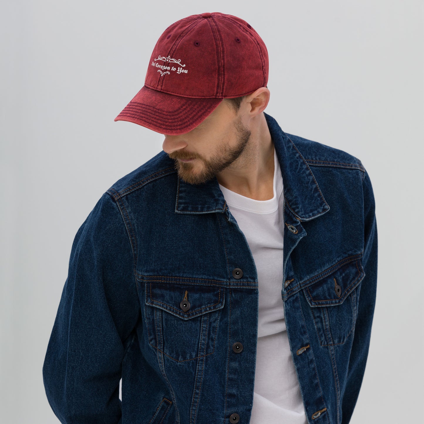 Brand Embroidered Vintage Cotton Twill Cap