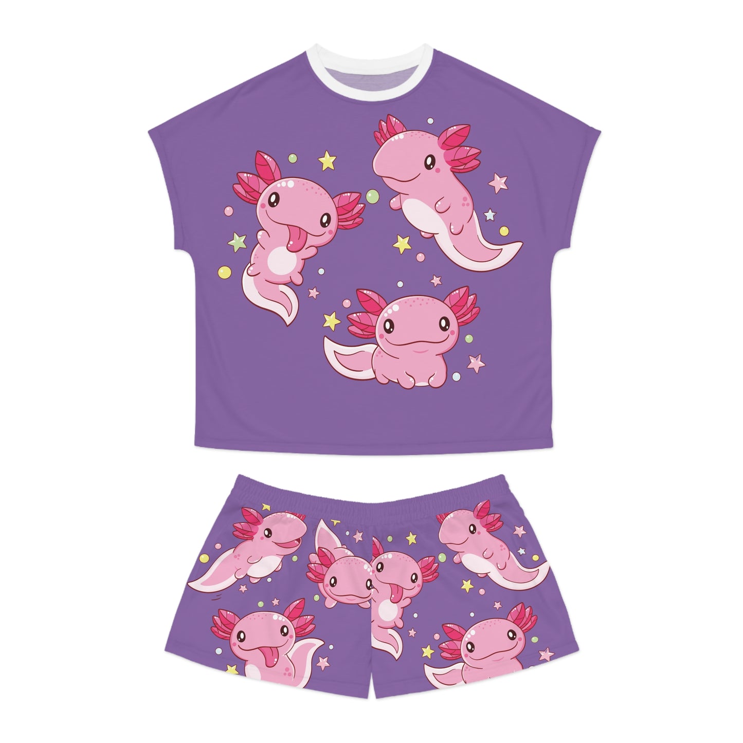 Axolotol Women's Short Pajama Set (AOP)