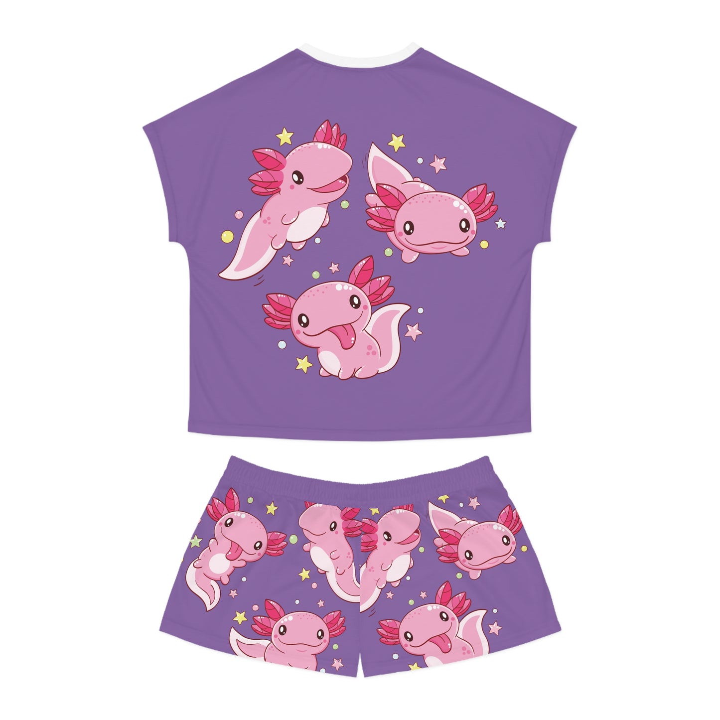 Axolotol Women's Short Pajama Set (AOP)
