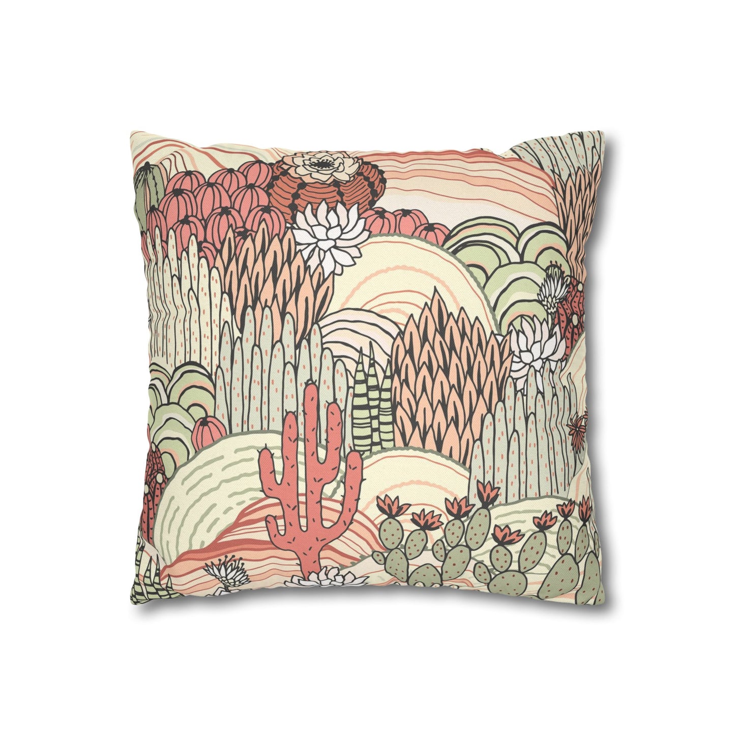 Spun Polyester Square Pillowcase