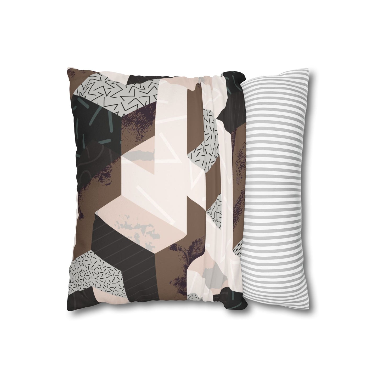 Touch of Blush Faux Suede Square Pillowcase