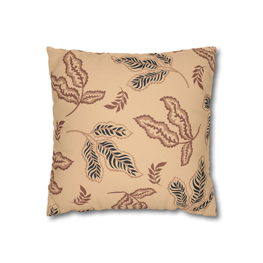 Fall Faux Suede Square Pillowcase