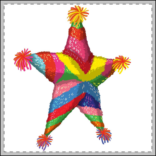 Piñata Estrella Custom Shaped Ornament