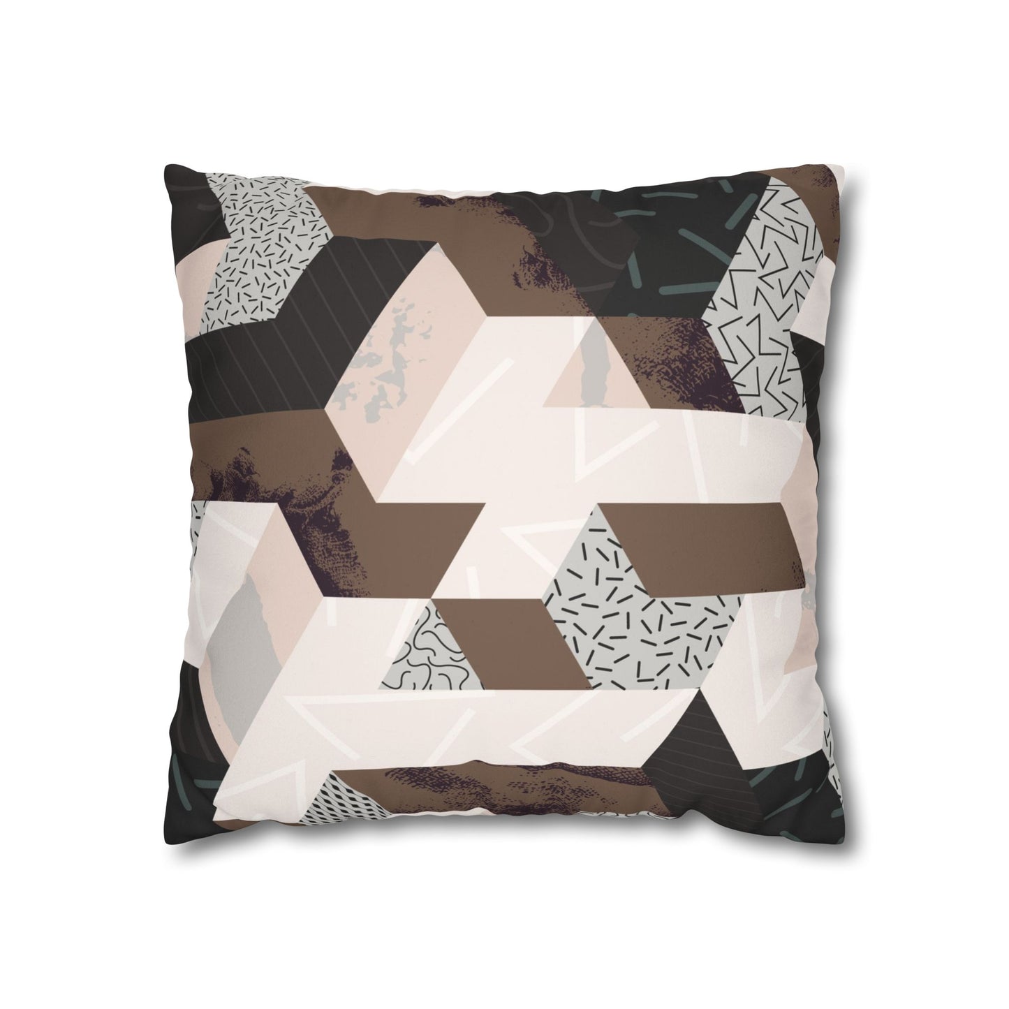 Touch of Blush Faux Suede Square Pillowcase