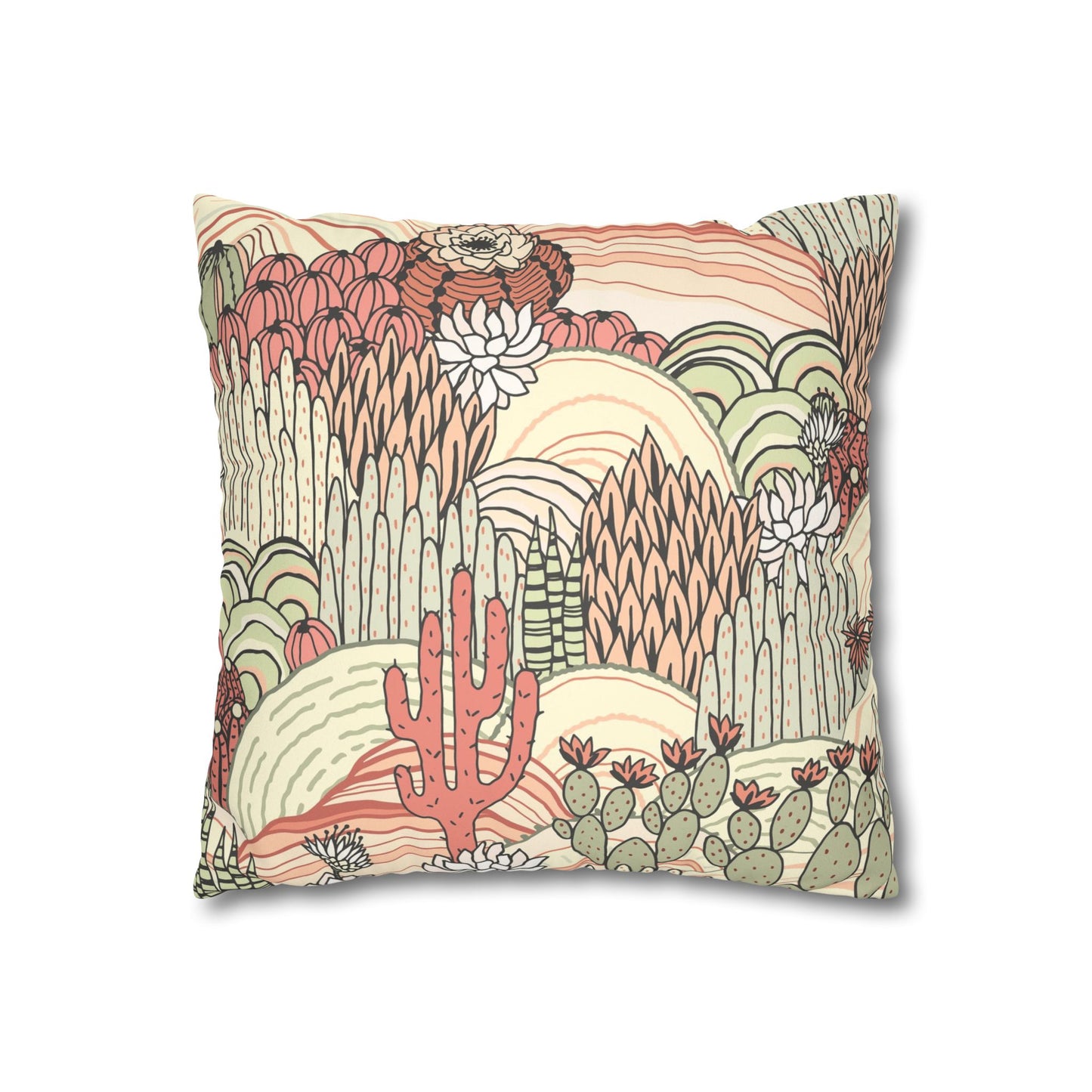 Faux Suede Square Pillowcase