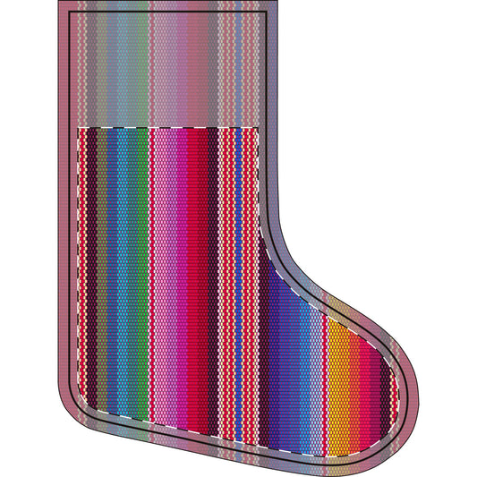 Sarape Style Christmas Stocking (Linen)