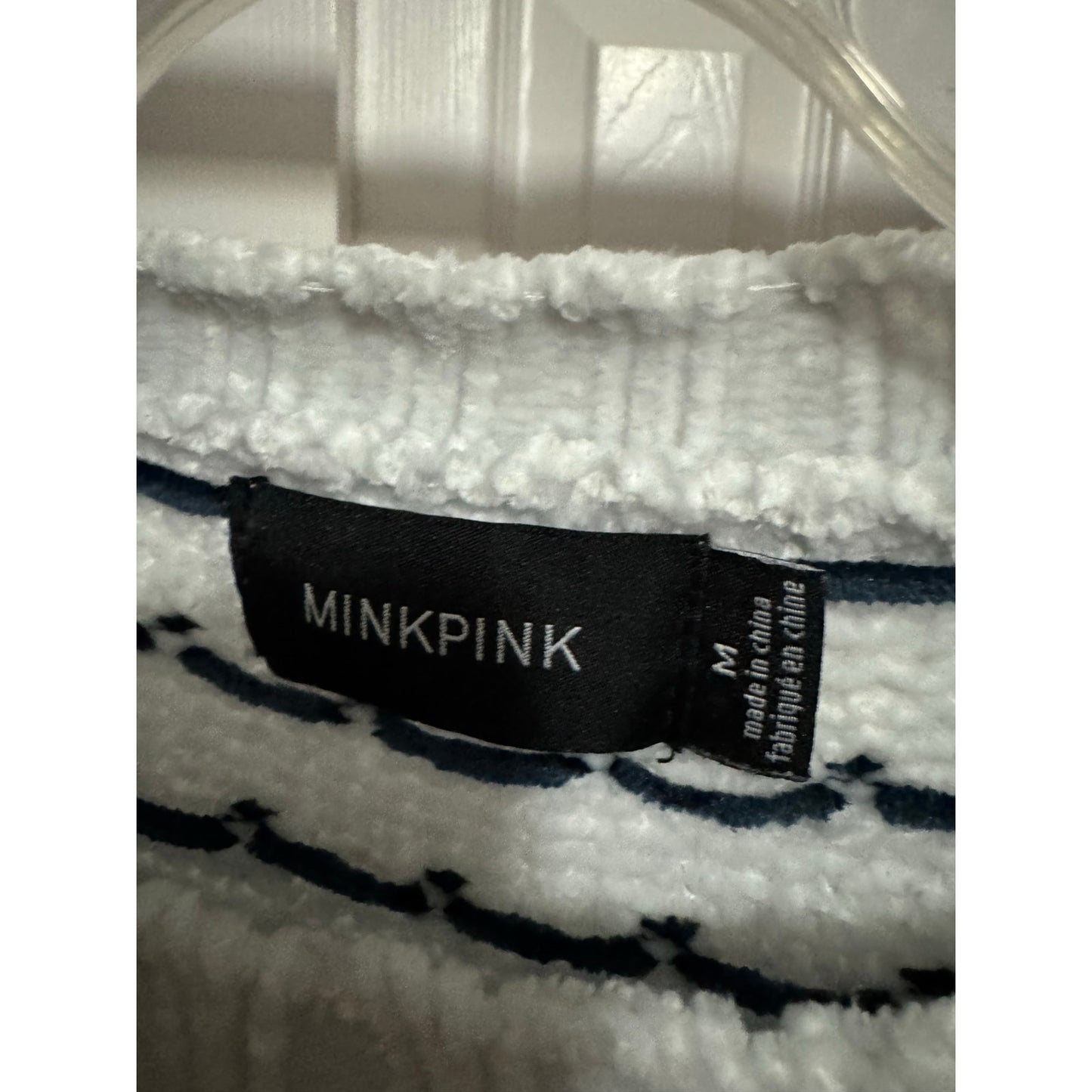 Minkpink Faux Fuzzy Fur Crew Neck Sweater