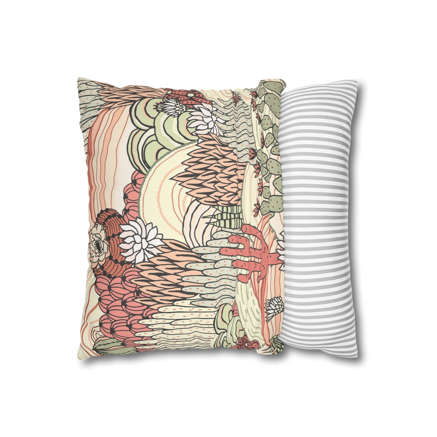 Spun Polyester Square Pillowcase