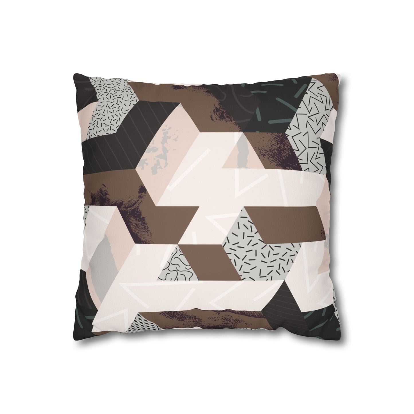 Touch of Blush Faux Suede Square Pillowcase
