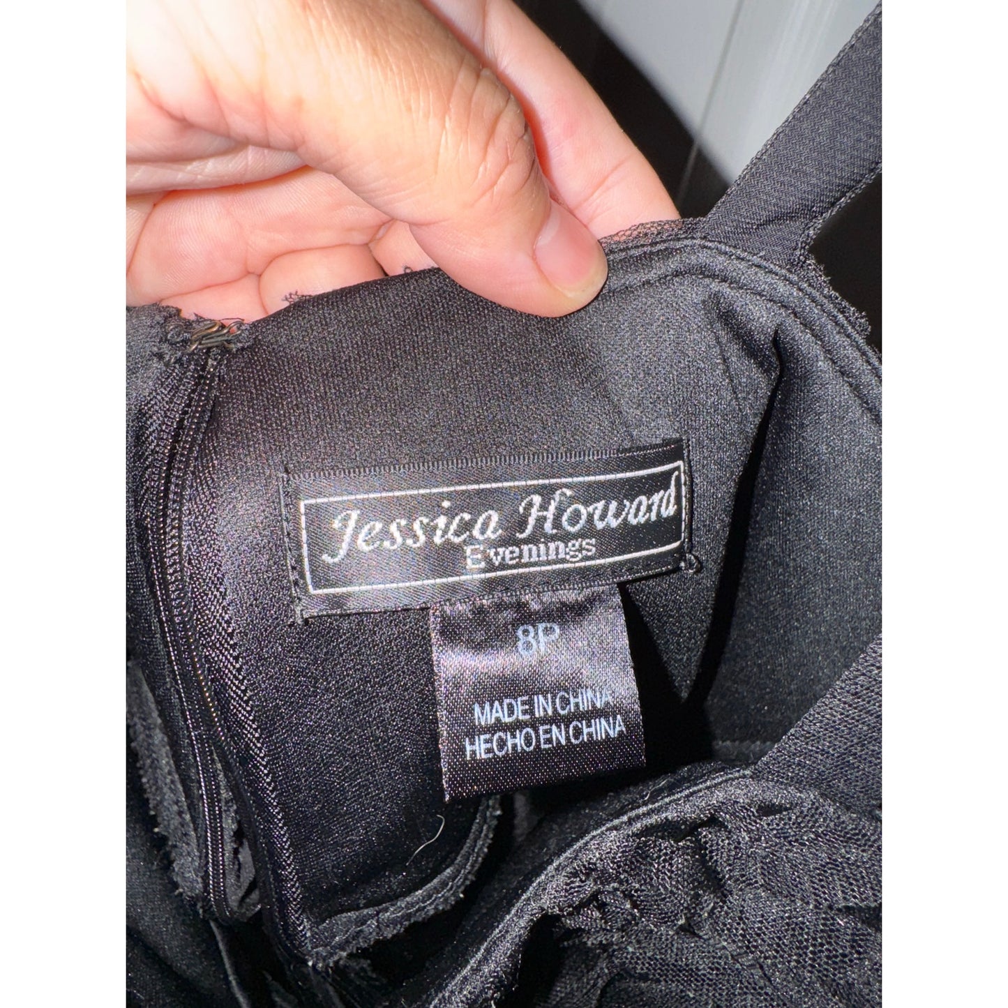 Jessica Howard Floral Bustier Black Swing Mini Dress