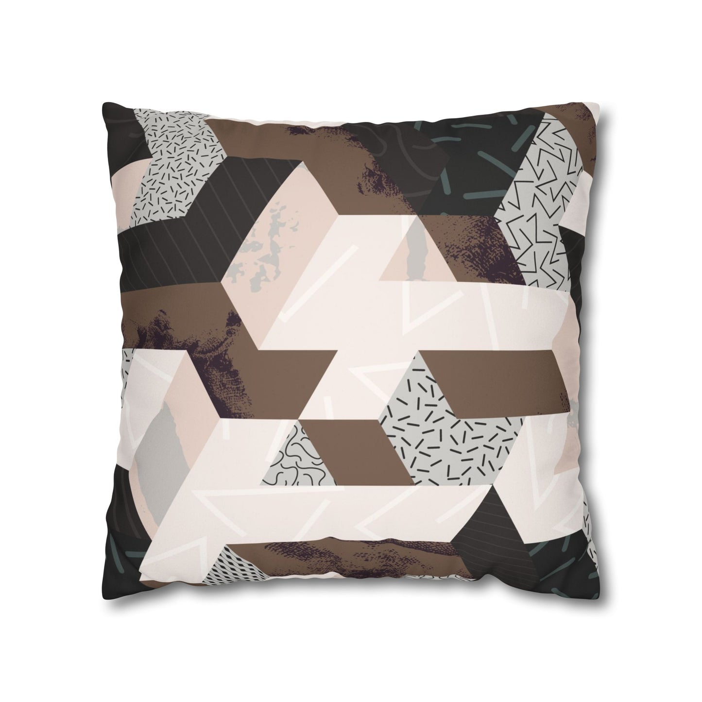 Touch of Blush Faux Suede Square Pillowcase