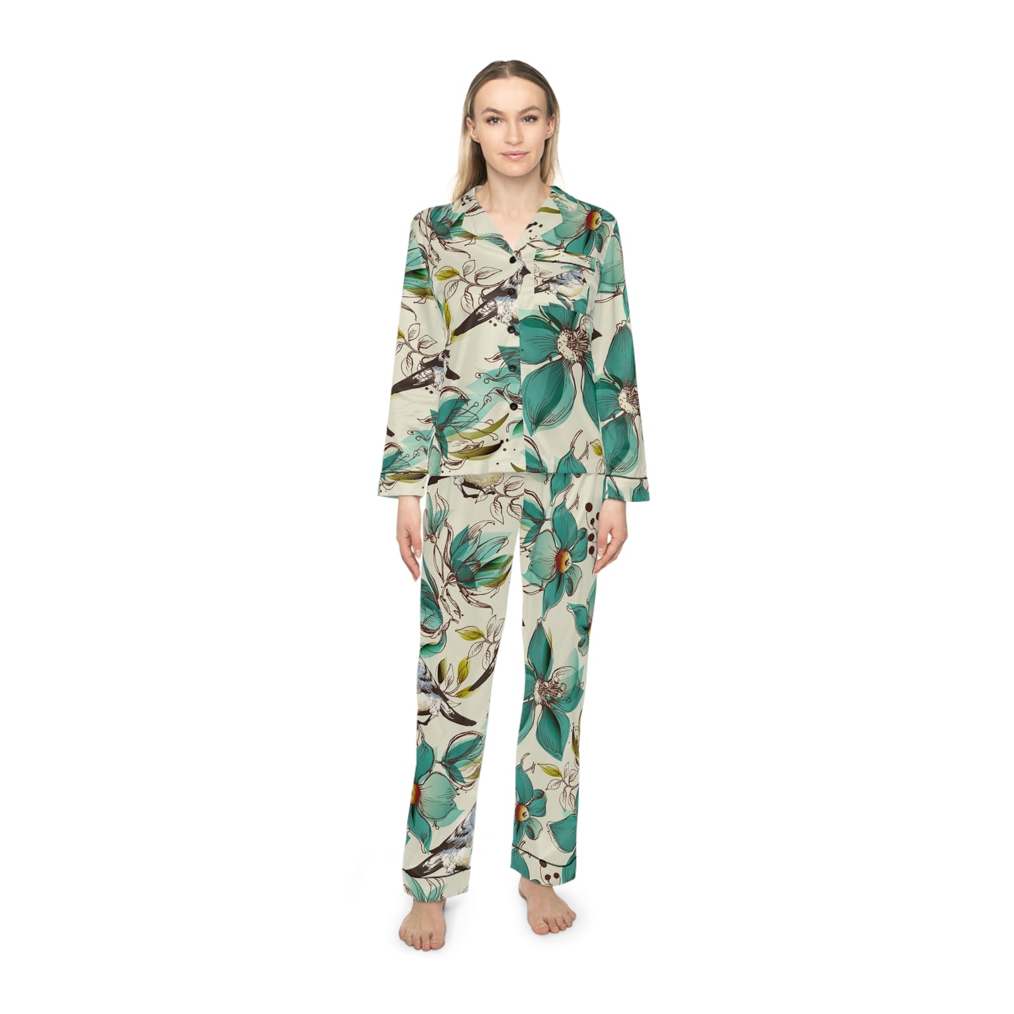 Naturaleza Women's Satin Pajamas (AOP)