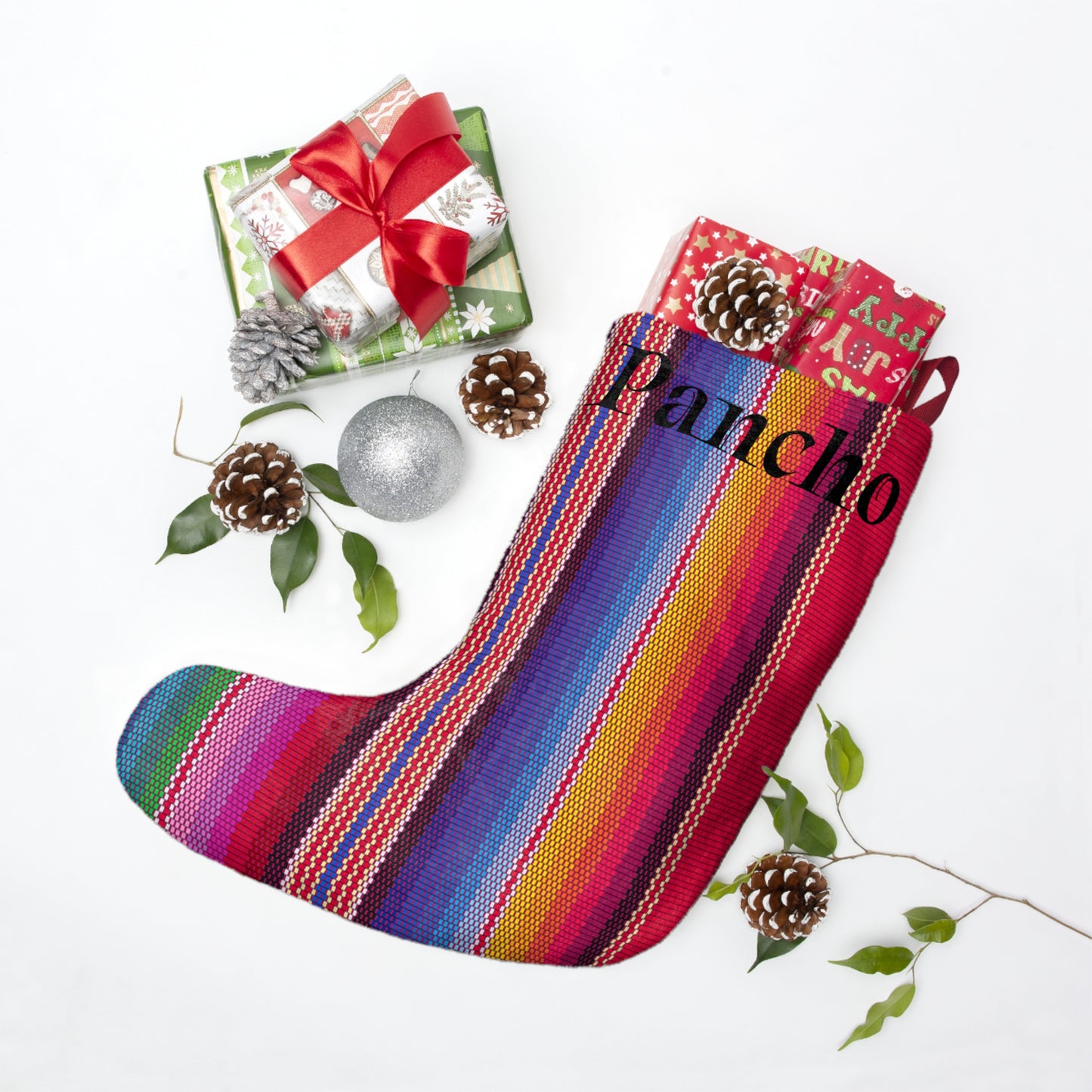 Customizable Sarape Style Christmas Stockings