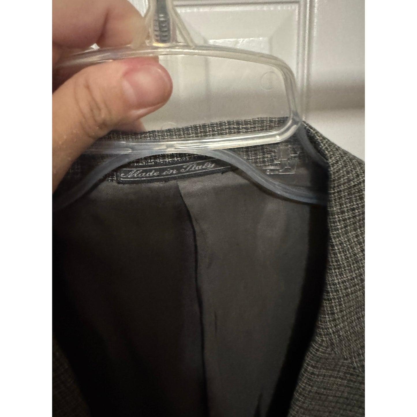 Hammersley Harris Tweed 100% Scottish Wool made in England houndstooth vintage men’s jacket leather buttons