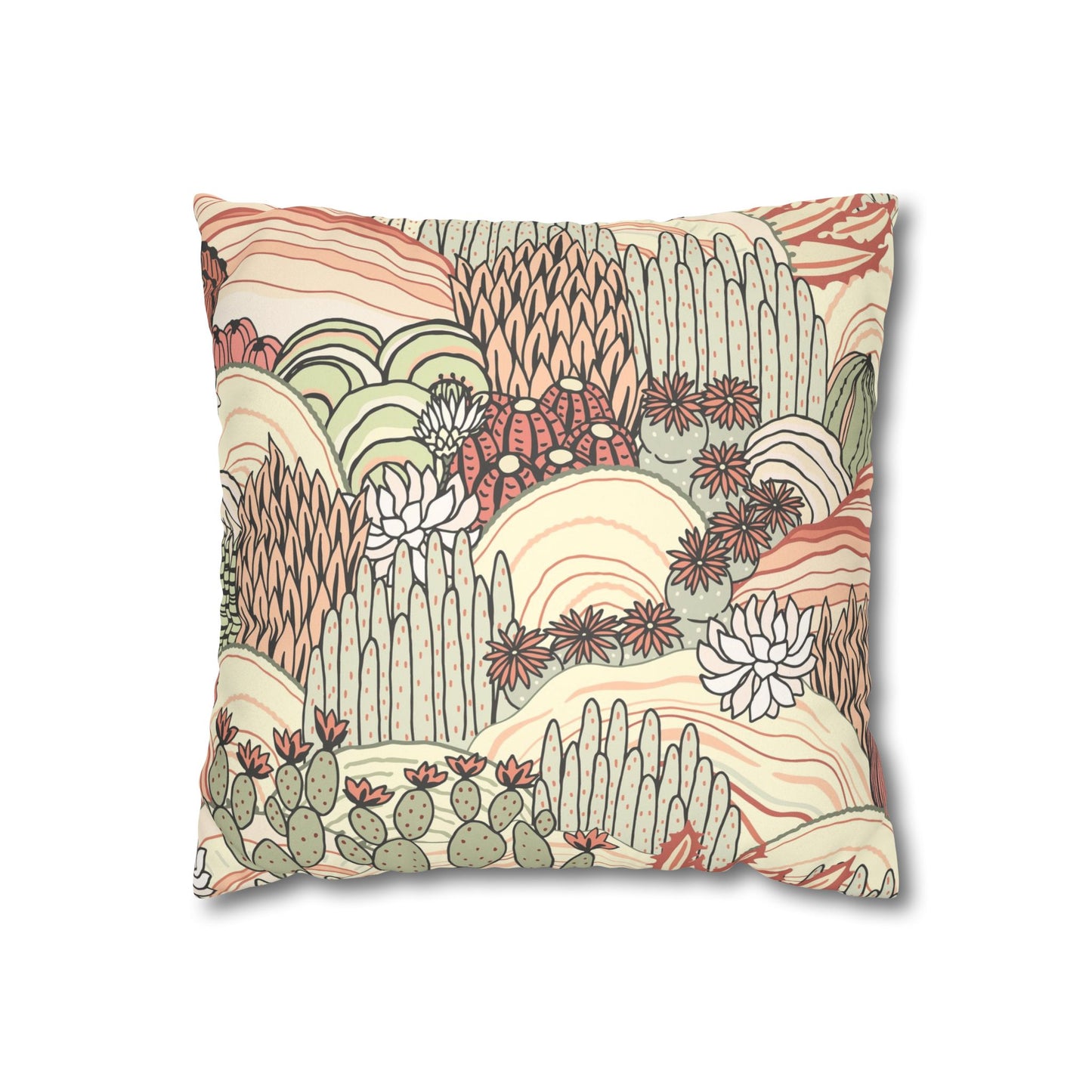 Faux Suede Square Pillowcase