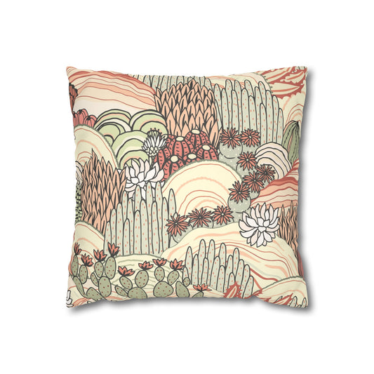 Faux Suede Square Pillowcase