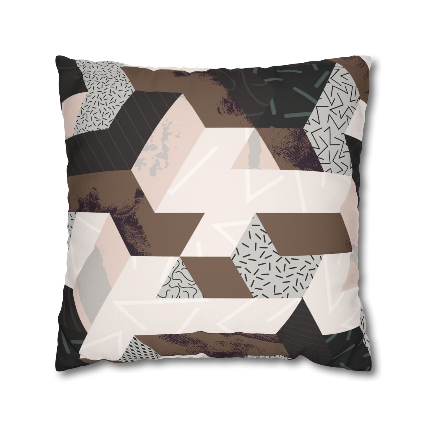 Touch of Blush Faux Suede Square Pillowcase