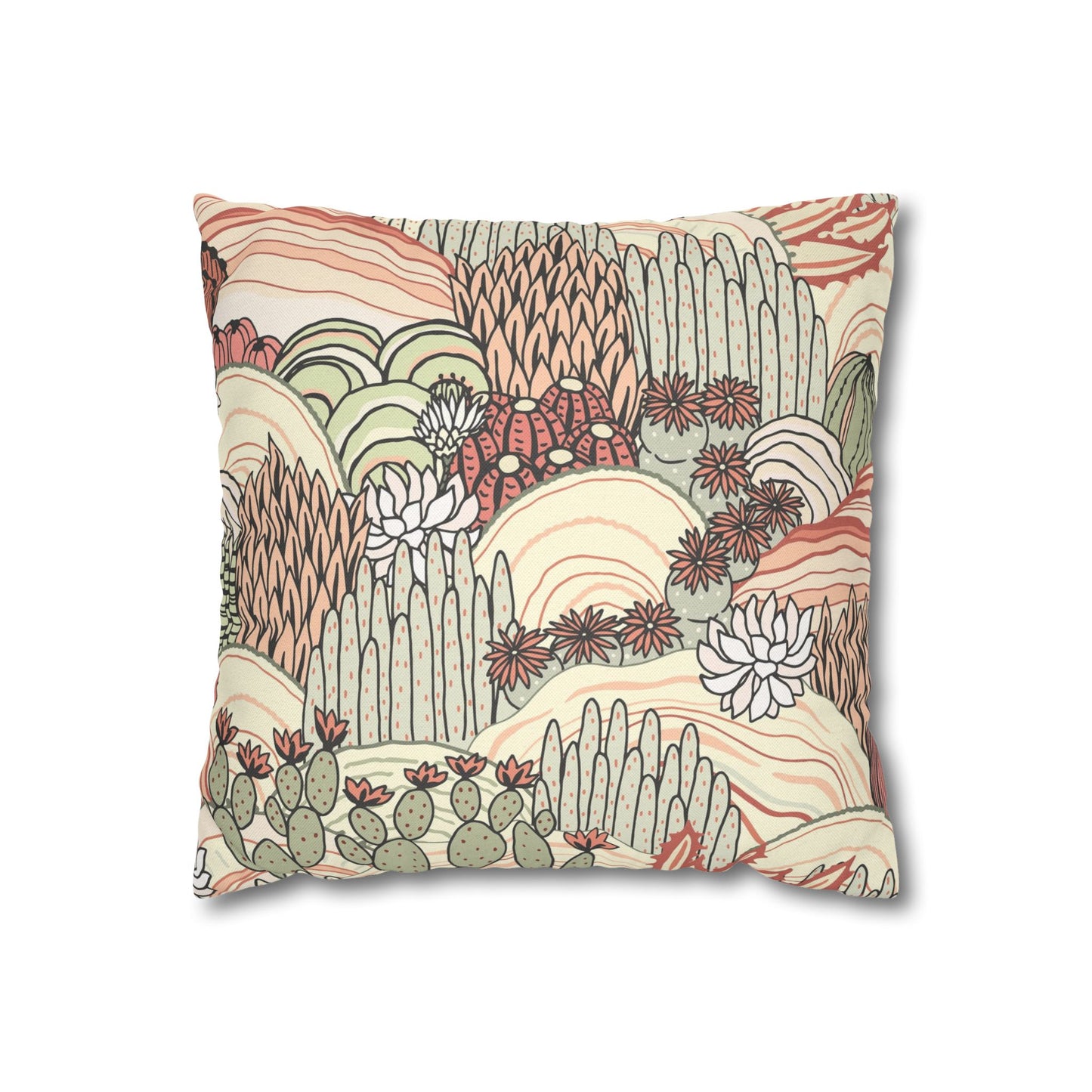 Spun Polyester Square Pillowcase