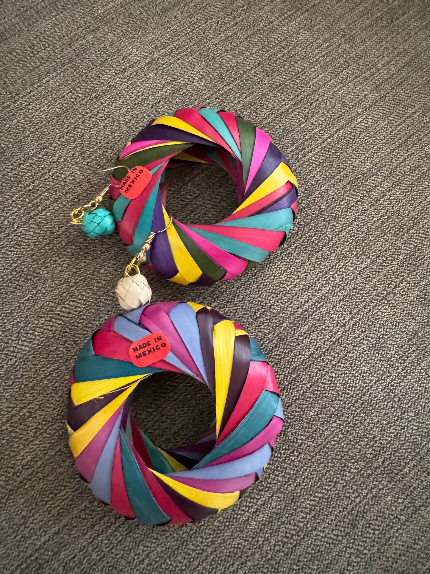 Corn Husk Colorful Earrings