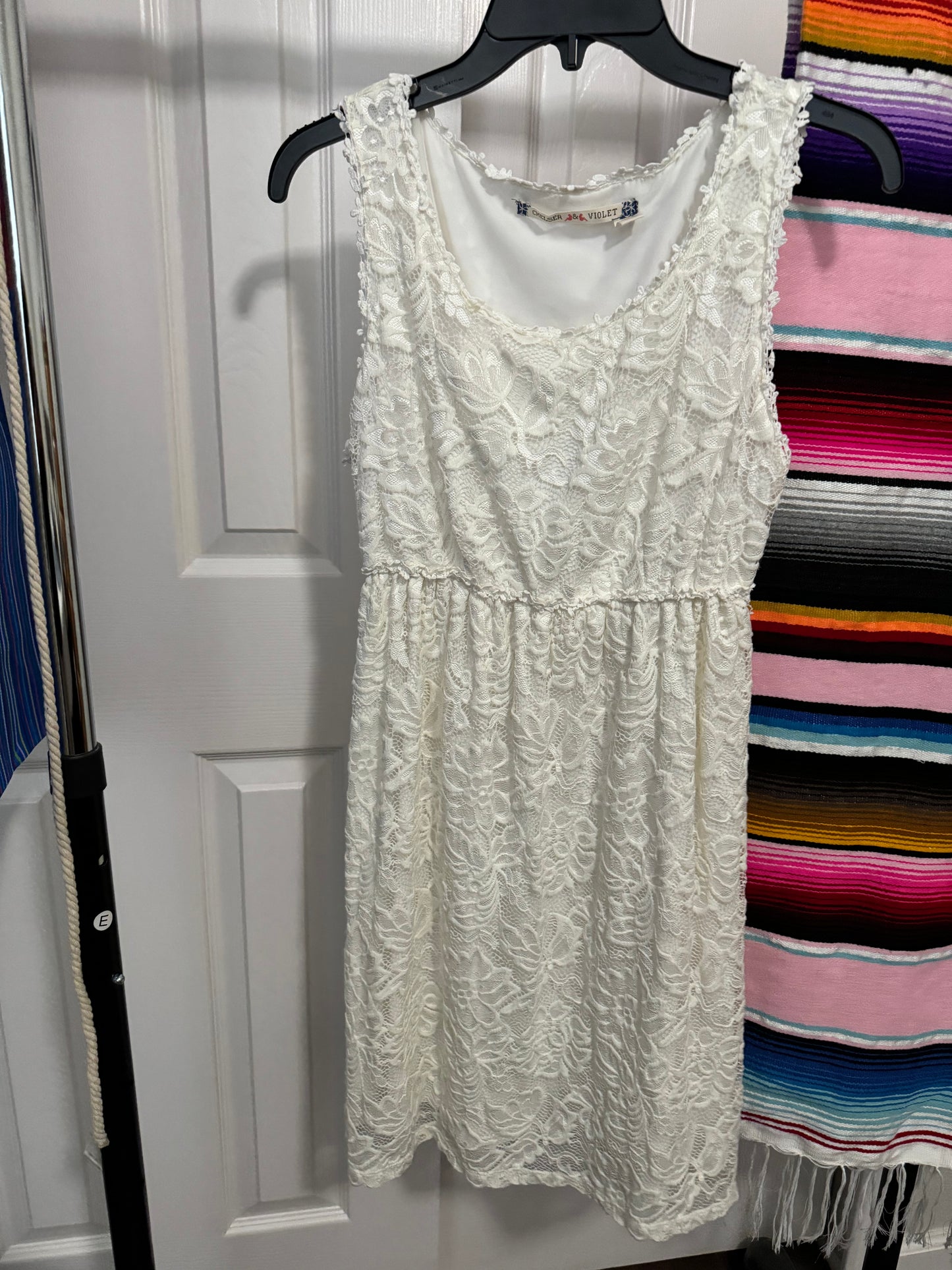 Chelsea And Violet White Lace Dress - Preowned