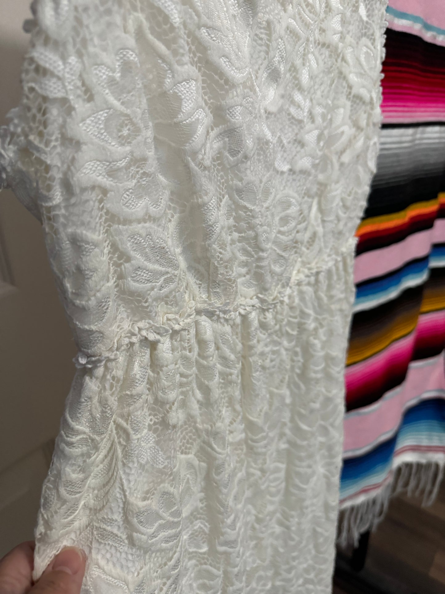 Chelsea And Violet White Lace Dress - Preowned