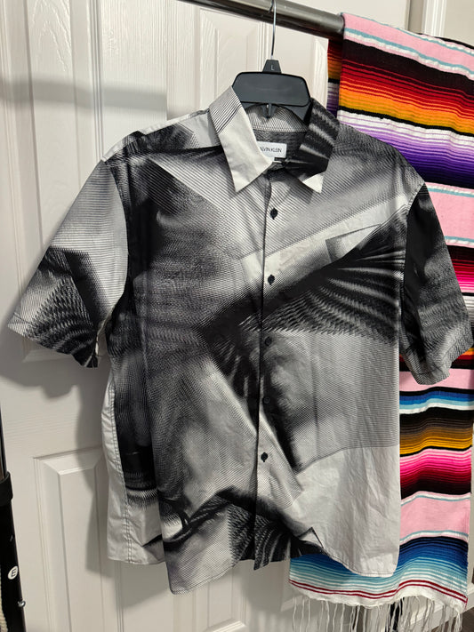 Calvin Klein Black and White button up Shirt - Preowned