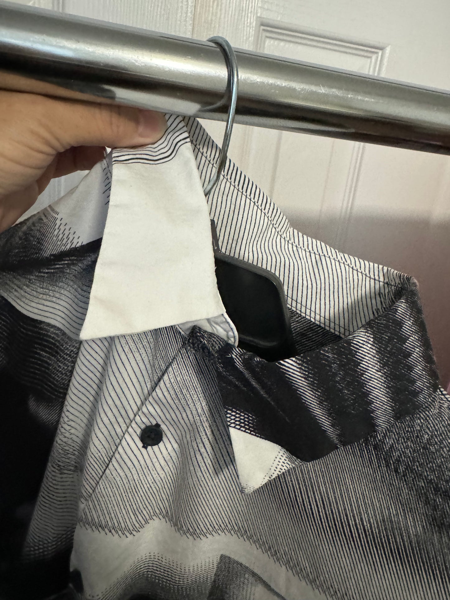 Calvin Klein Black and White button up Shirt - Preowned