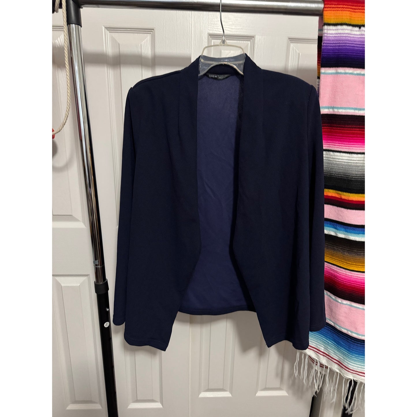 SHEIN Casual Navy Blue Blazer
