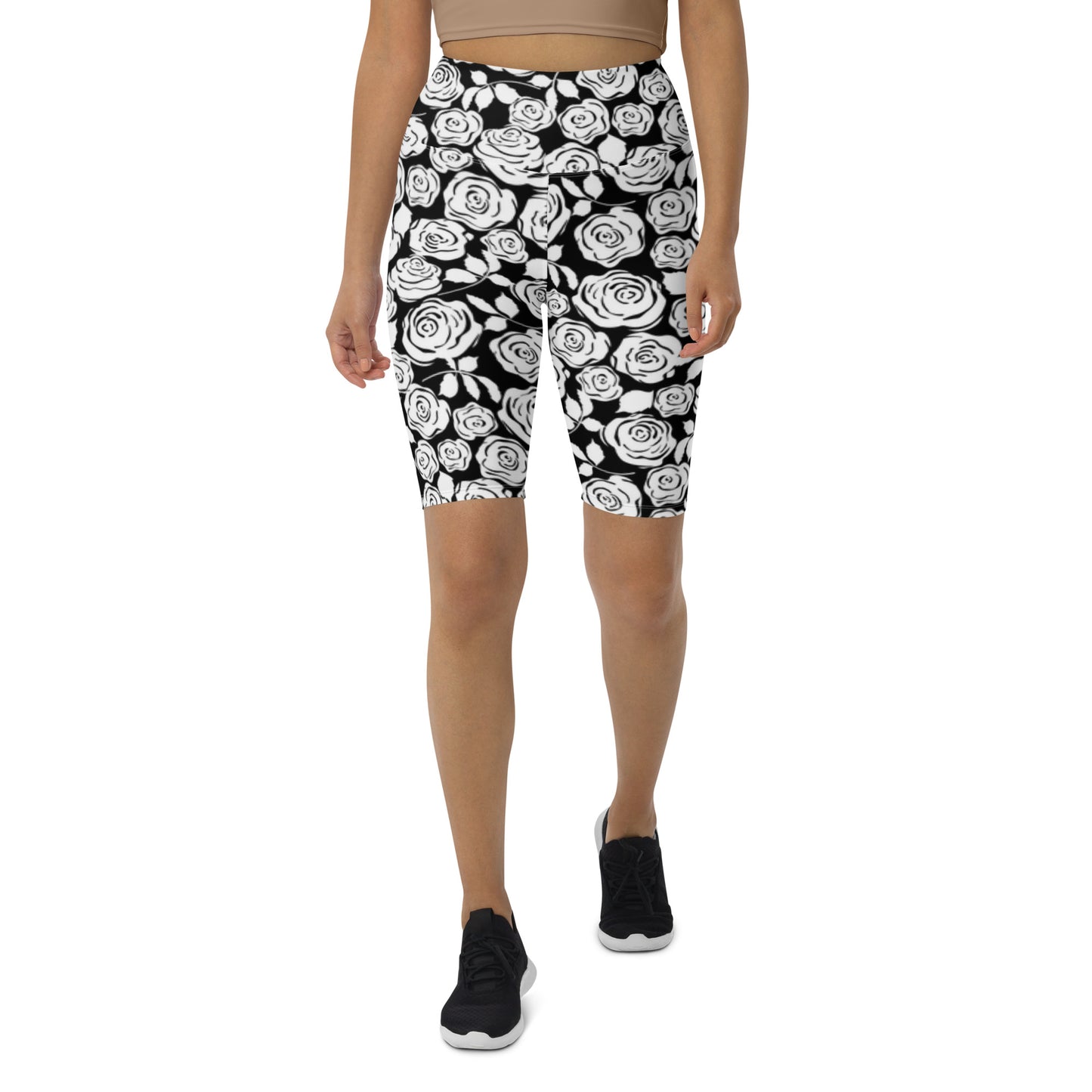 Black & White Floral Biker Shorts - previously $51.95