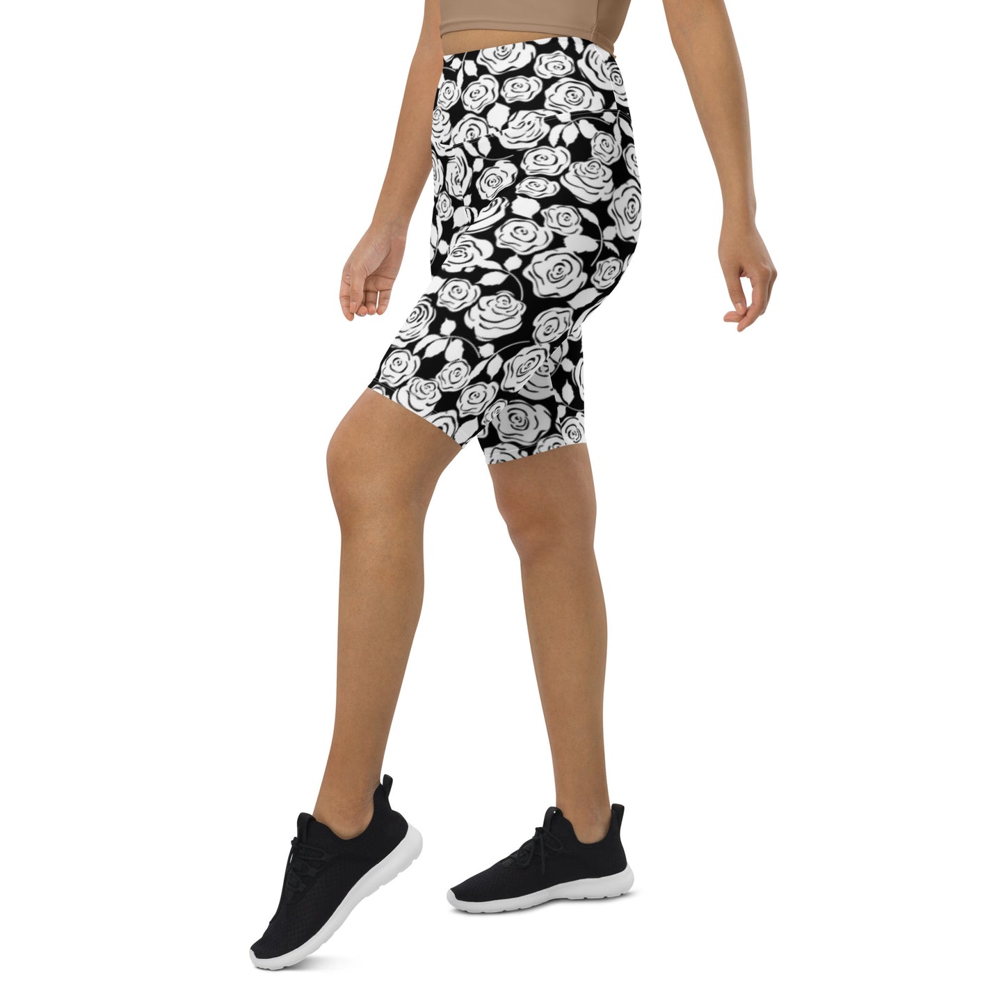 Black & White Floral Biker Shorts - previously $51.95