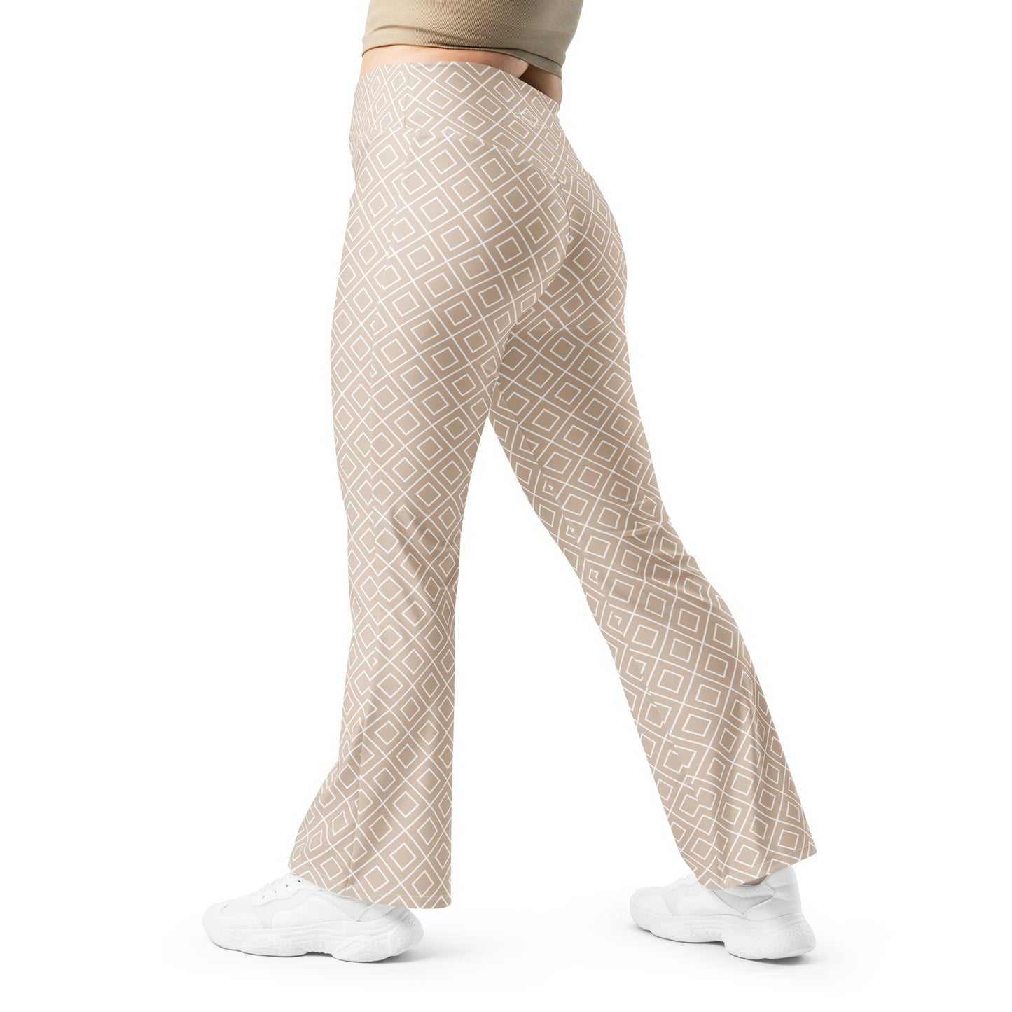 Grown and Sexy Geo Latte - Flare leggings