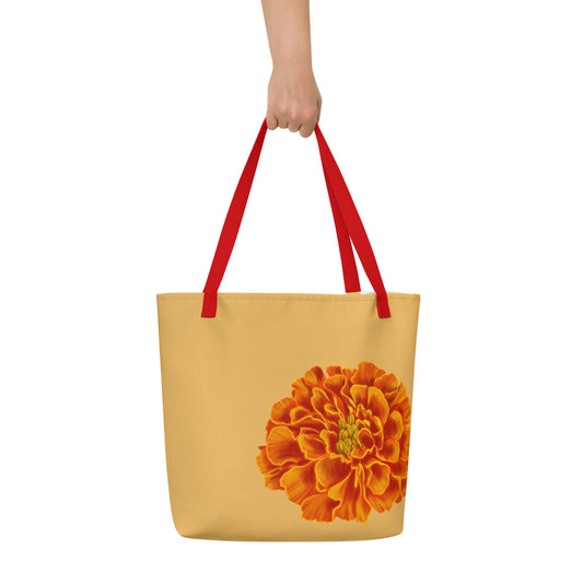 Cempasuchil - All-Over Print Large Tote Bag