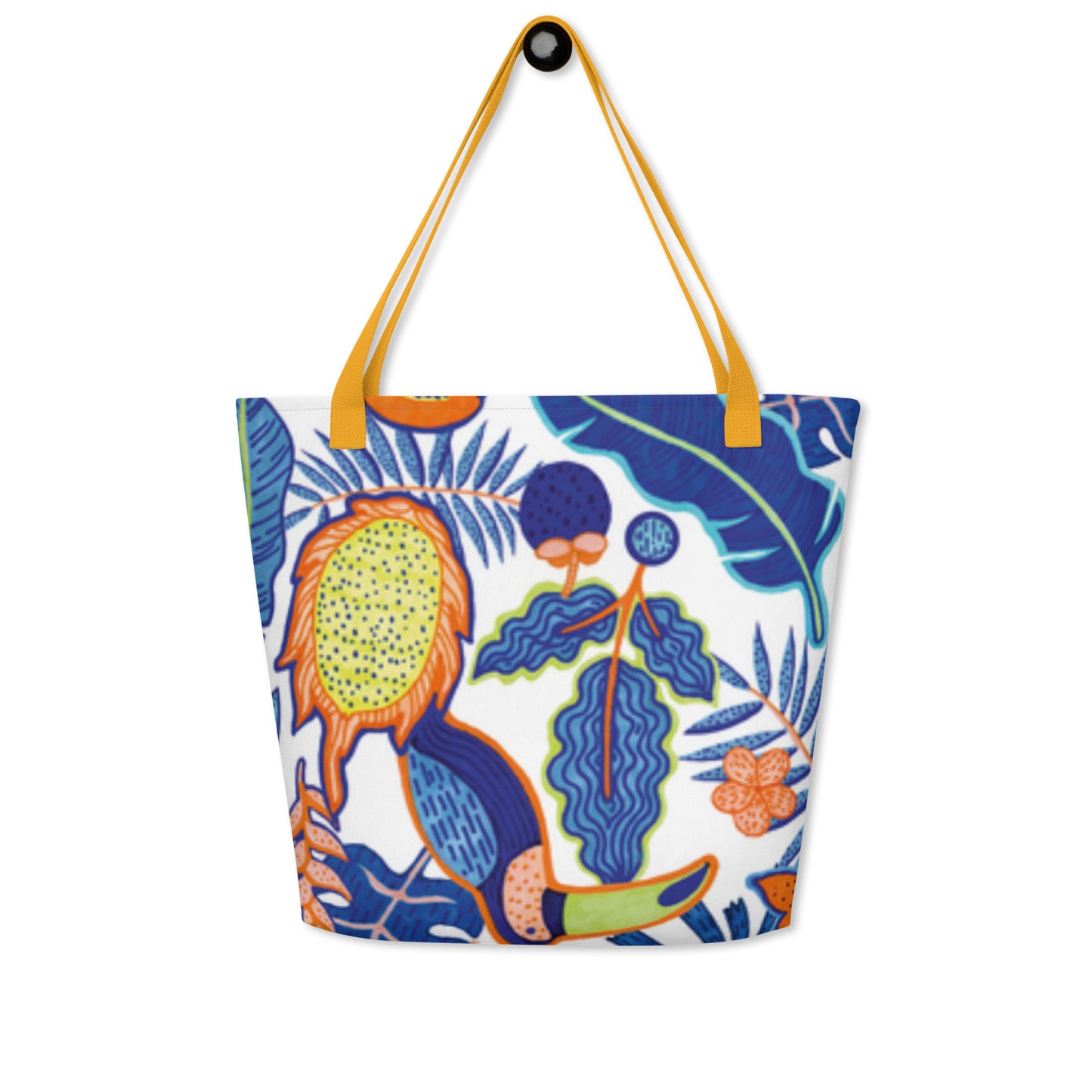 La Victoria Tropical All-Over Print Large Tote Bag