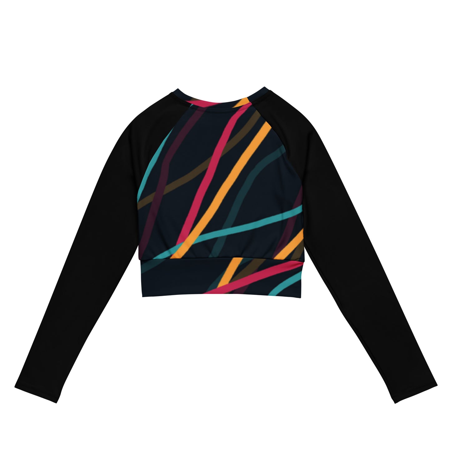 Neon Lights Recycled long-sleeve crop top