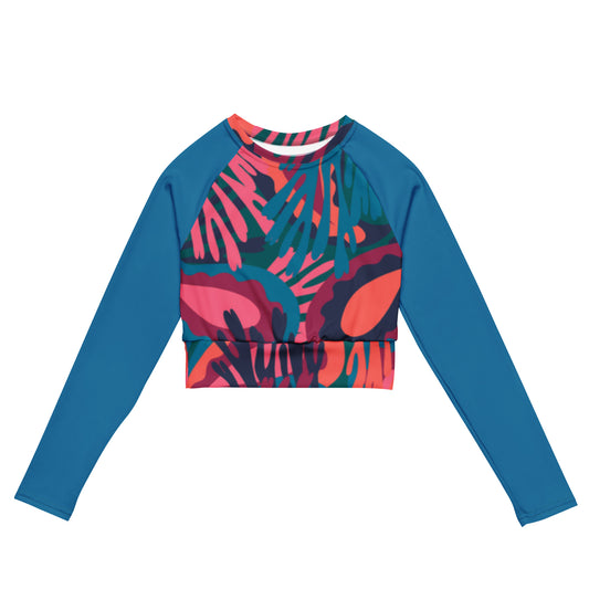 Skating Rink Recycled long-sleeve crop top