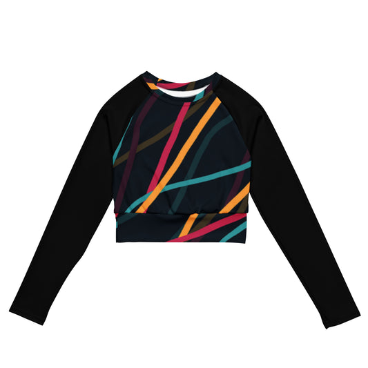 Neon Lights Recycled long-sleeve crop top