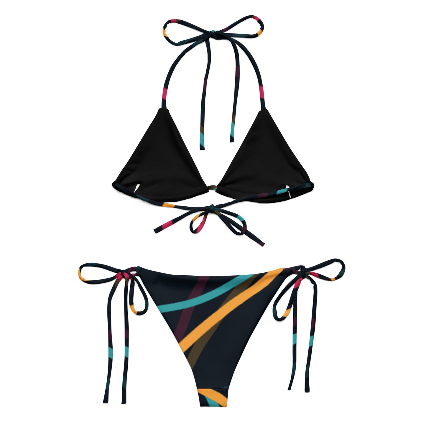 Neon Lights recycled string bikini - previously $49.50