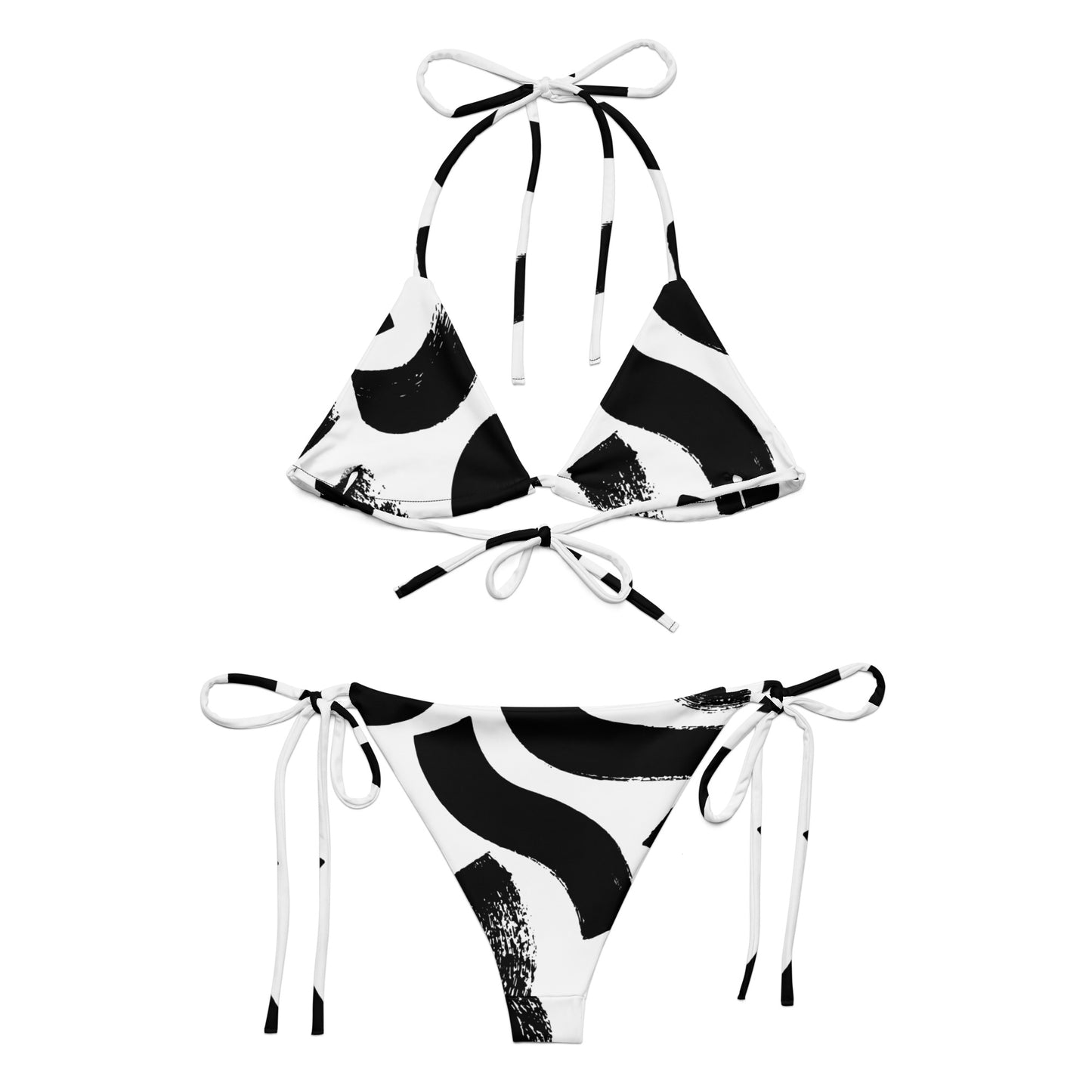 Organic Black & White recycled string bikini - previously $49.50