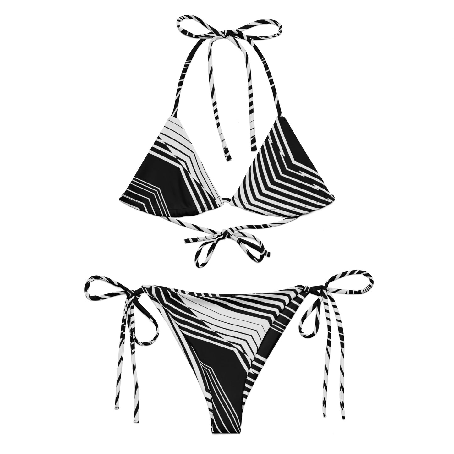 Geometric recycled string bikini - previously $49.50