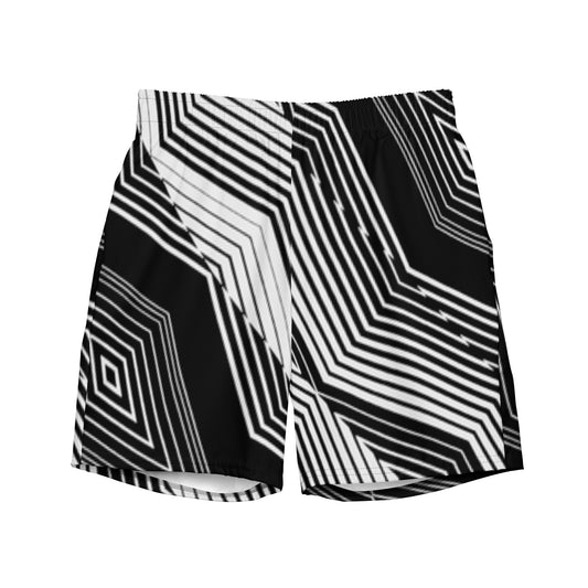 Geometric swim trunks