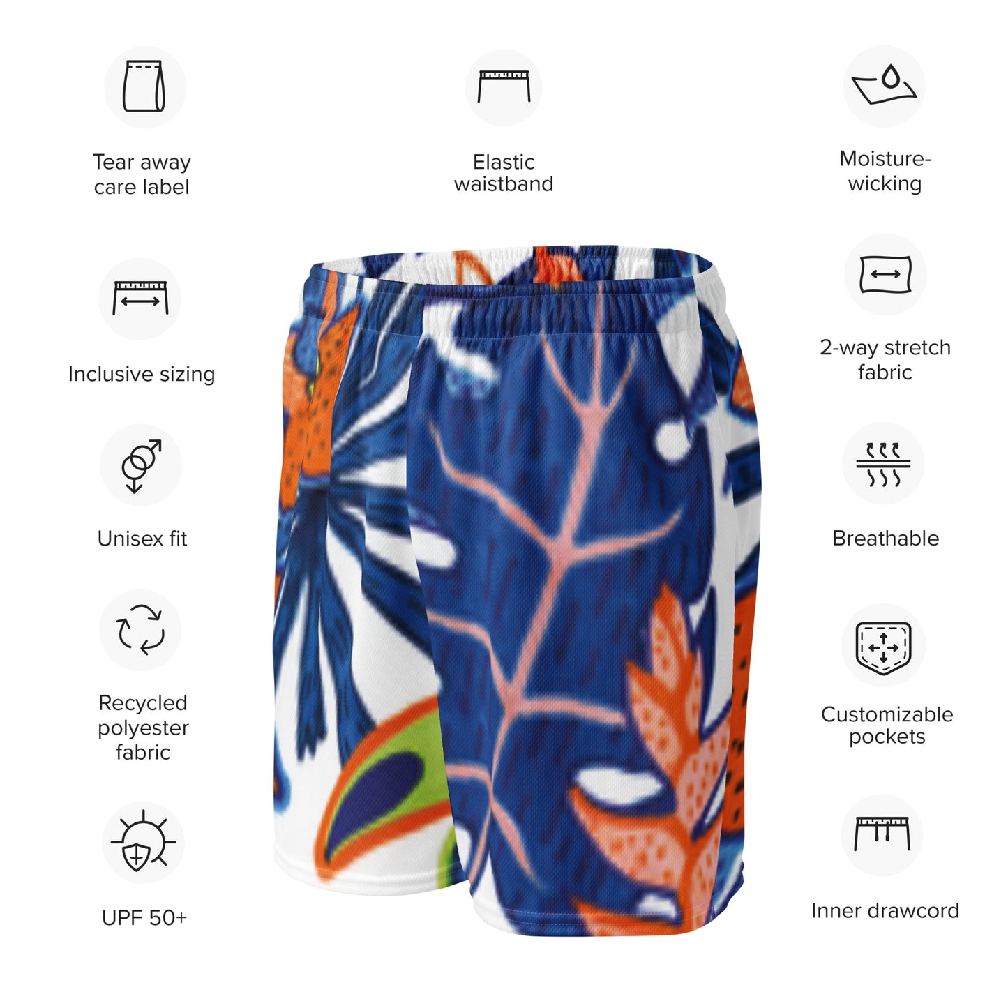 La Victoria Tropical Unisex mesh shorts